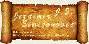 Jezdimir Simijonović vizit kartica